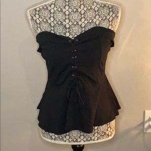 Express strapless peplum top